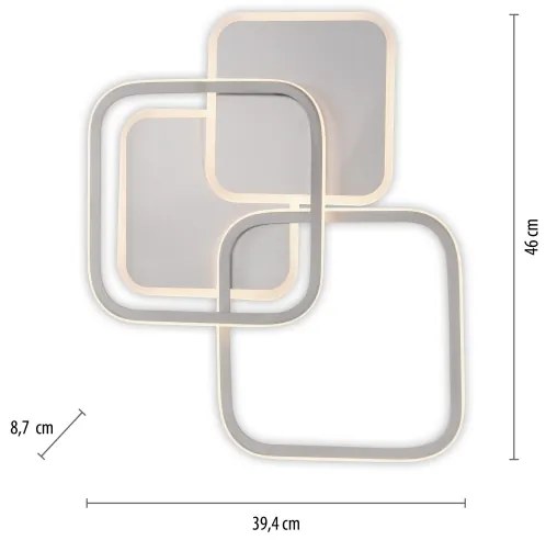 Leuchten Direkt 14117-55 - Plafoniera LED LED/36W/230V cromo opaco