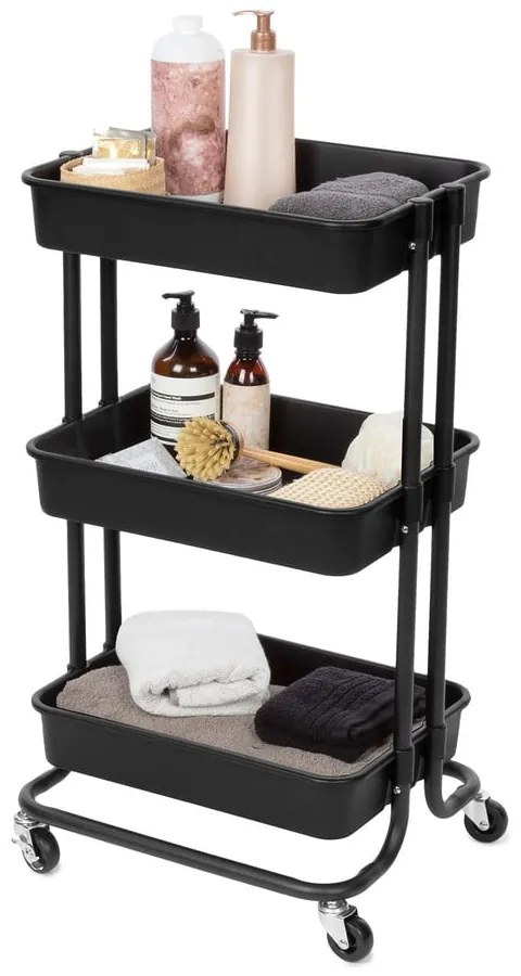 Scaffale mobile in plastica nera 43x36 cm Grena - Compactor