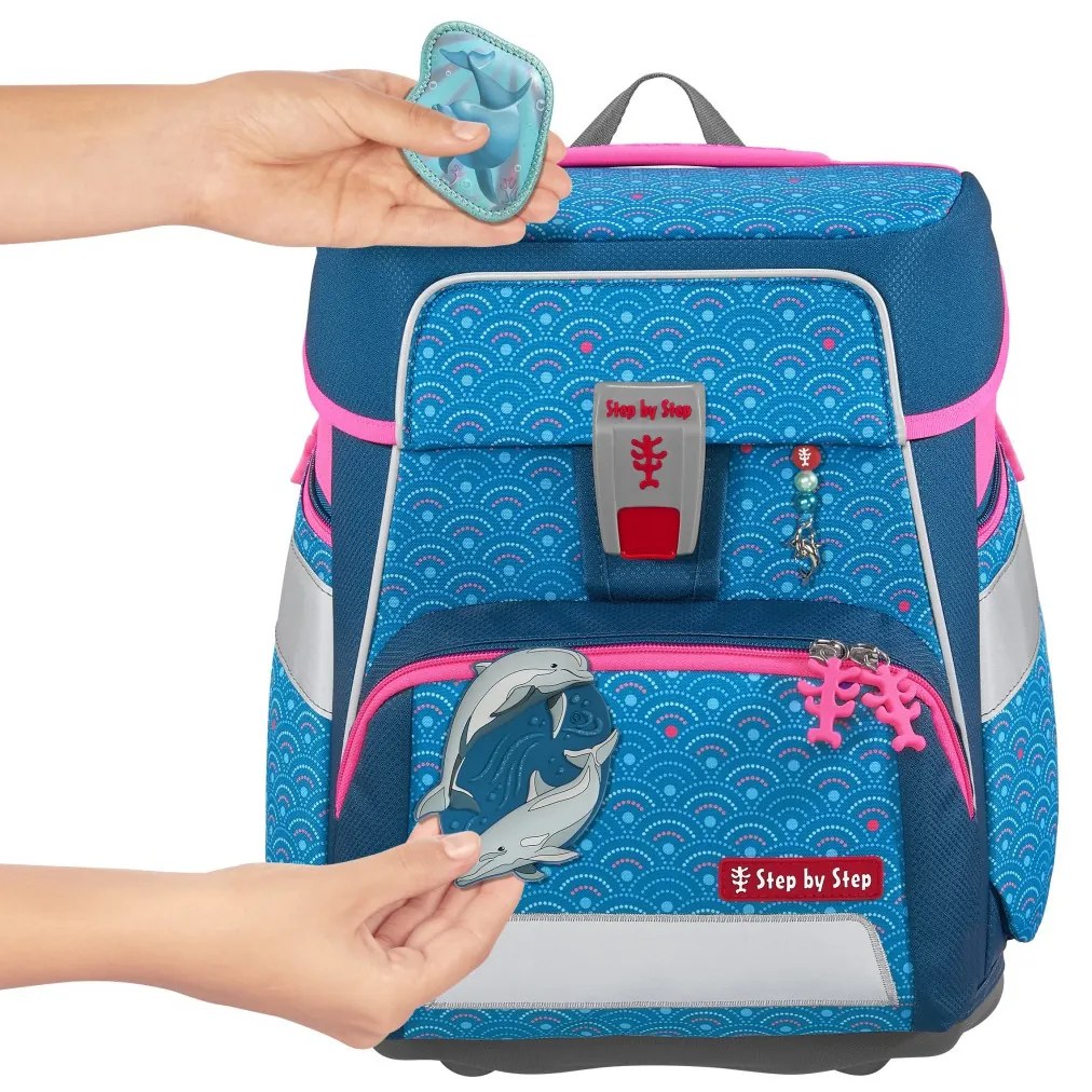 Zaino scuola SPACE - set da 5 pezzi, Step by Step Dolphin Pippa