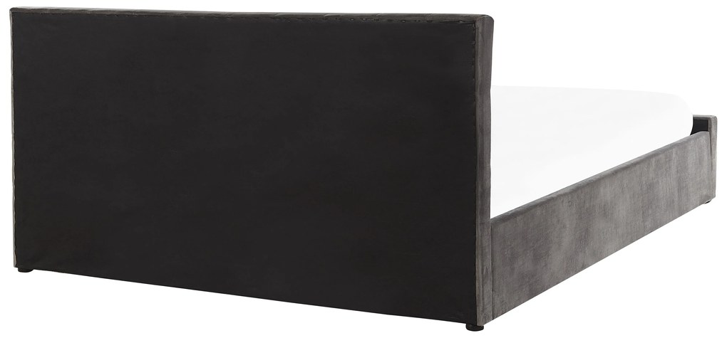Letto contenitore velluto grigio 180x200 cm AMIENS Beliani