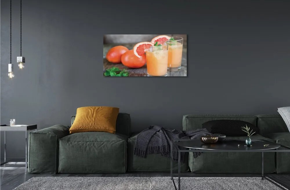 Quadro in vetro Cocktail al pompelmo 100x50 cm 2 appendini