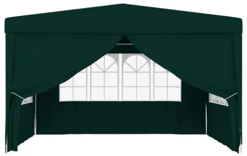 Gazebo Professionale con Pareti 4x4 m Verde 90 g/m²