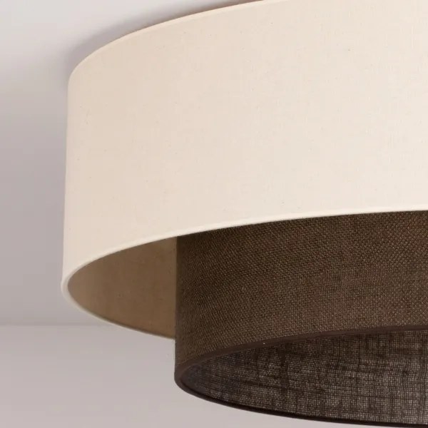 Brilagi - Plafoniera LED BOHO STYLE 3xE27/15W/230V Ø 80 cm crema/marrone