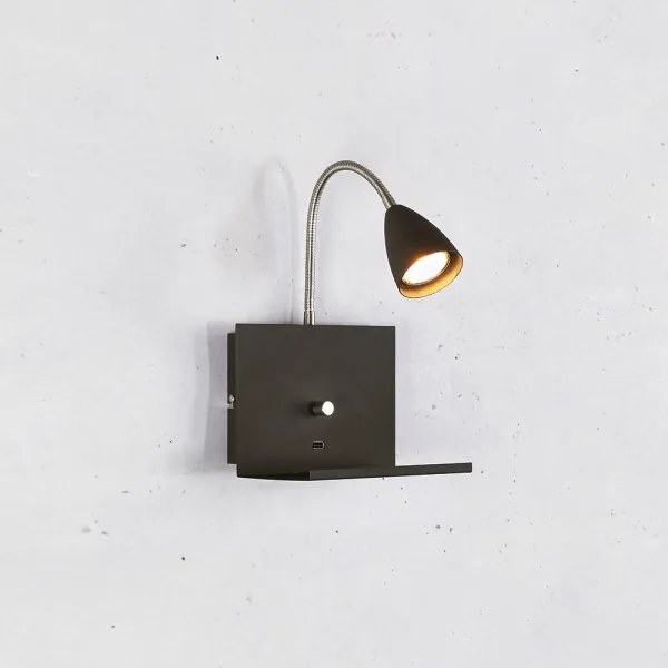 Markslöjd 107141 - Applique dimmerabile con USB LOGI 1xGU10/7W/230V