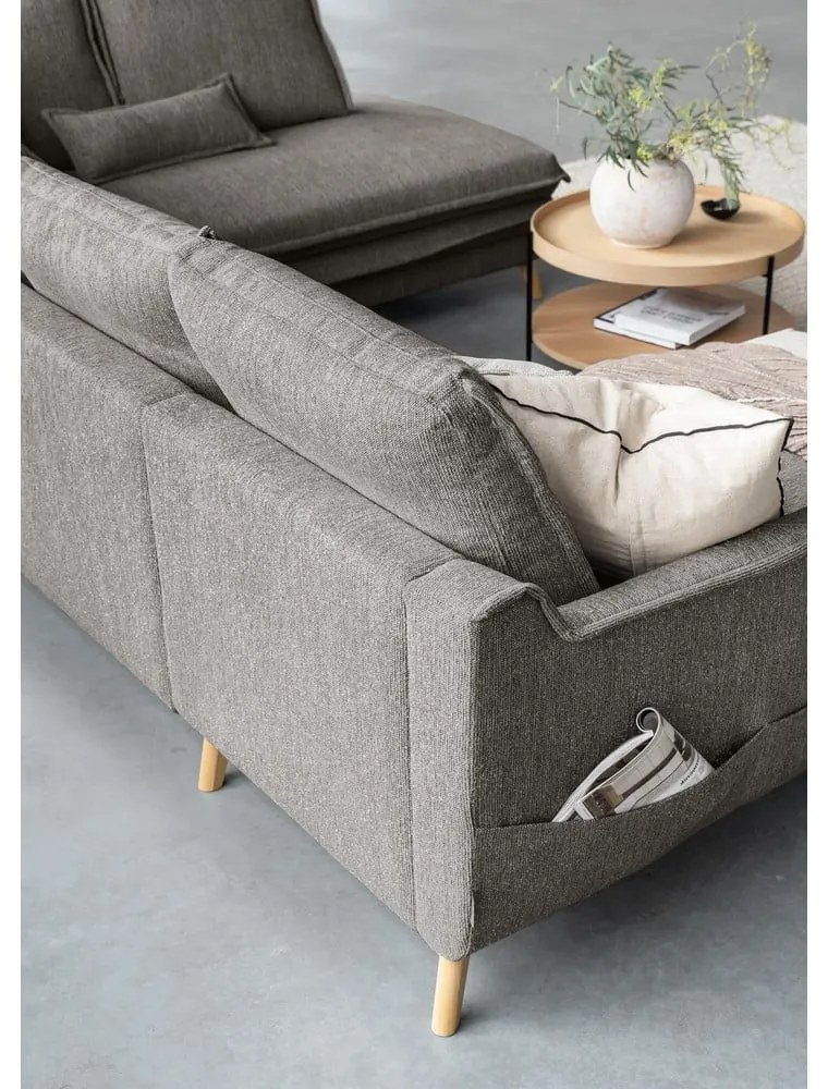 Divano letto angolare grigio (angolo destro/"U") Charming Charlie - Miuform