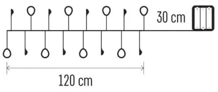 Catena luminosa natalizia a LED 40xLED/3xAA 1,5 m bianco caldo