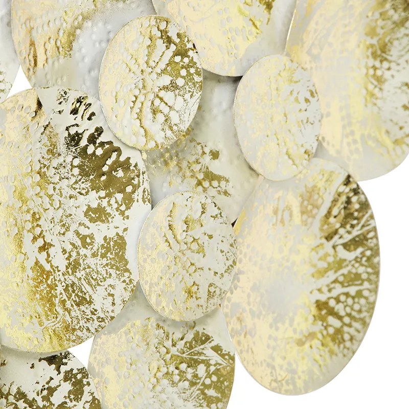 Lampada da parete decorativa orientale oro con bianco 2 luci - Hikina