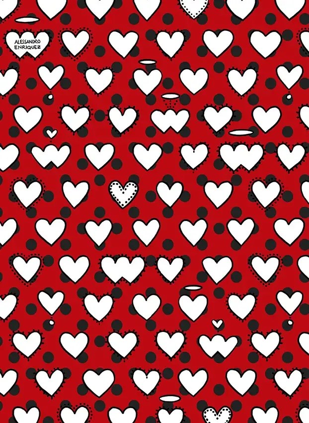 Jannelli & Volpi Tapete Cuori Pois - 25503