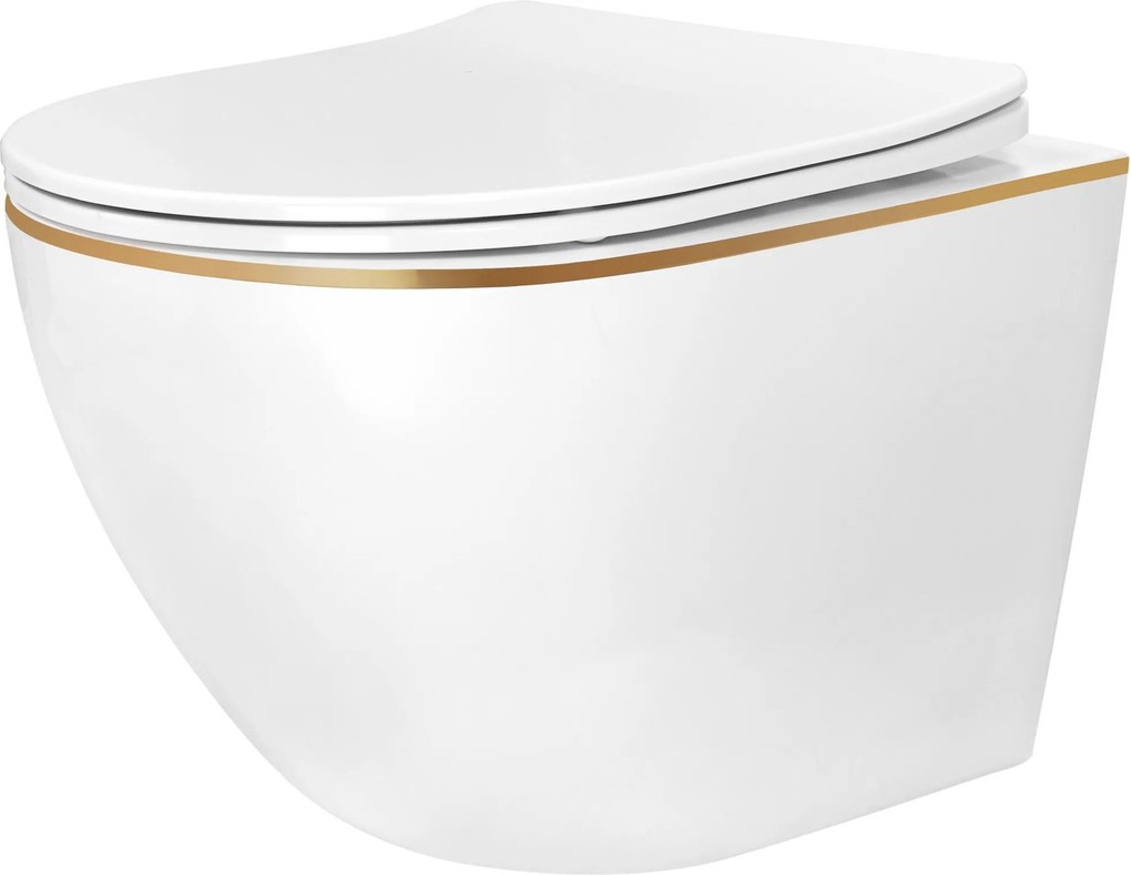 Vaso WC sospeso Rea Carlo Mini Tornado NF GOLD EDGE