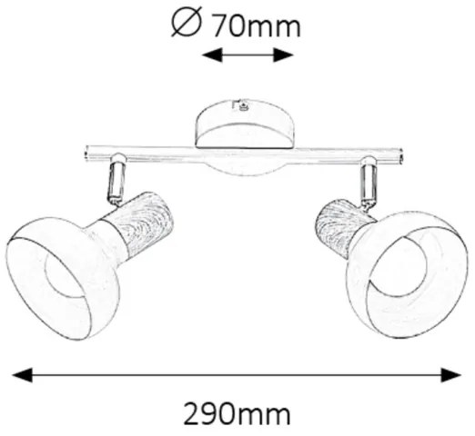 Rabalux 5944 - Faretto HOLLY 2xE14/40W/230V bianco