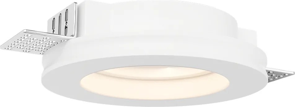 Portafaretto Rotondo Ø100mm x 30mm GU10 in Gesso Pitturabile SLIM