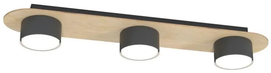 Plafoniera DIAZ 3xGX53/12W/230V nero/marrone