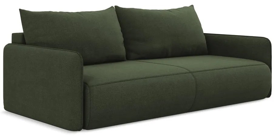 Divano verde allungabile/con contenitore 216 cm Nanea – Makamii