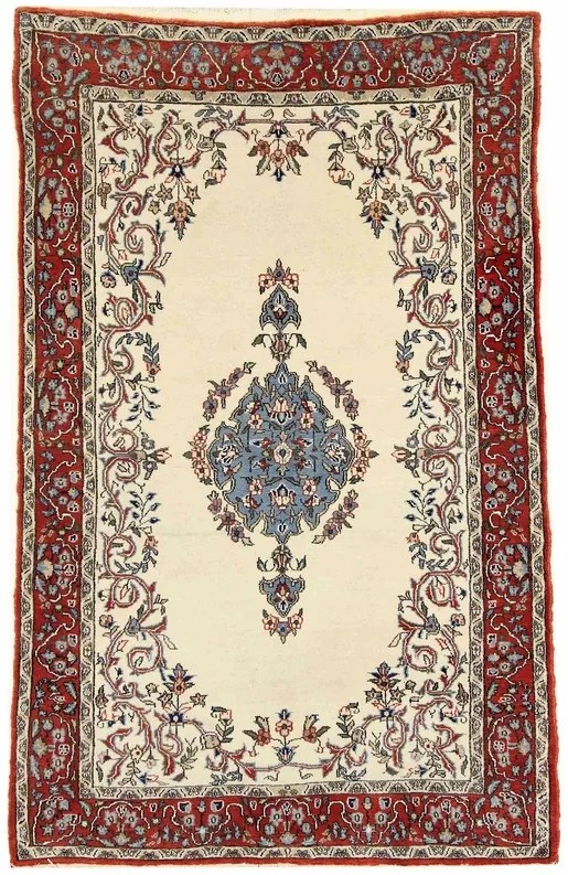 Ghom Tappeto 110 x 160 Beige (Iran) Annodato A Mano