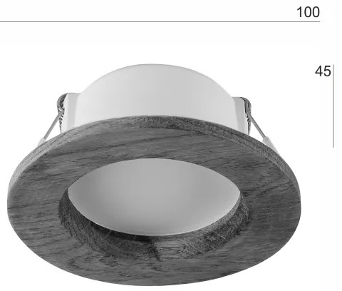 Faretto LED WOODY SPOT 5,5W 230V 4000K noce Ø 10 cm