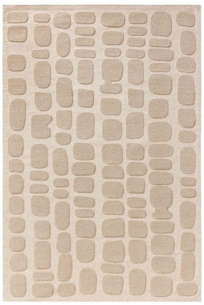 benuta Pure Tappeto di lana Malin Beige 160x230 cm - Tappeto fibra naturale