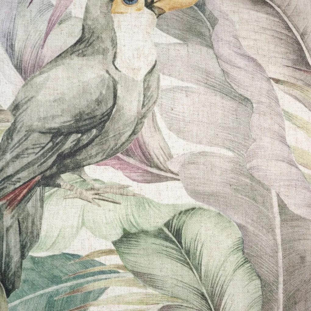Cuscino Poliestere Lino Verde Uccello 45 x 30 cm