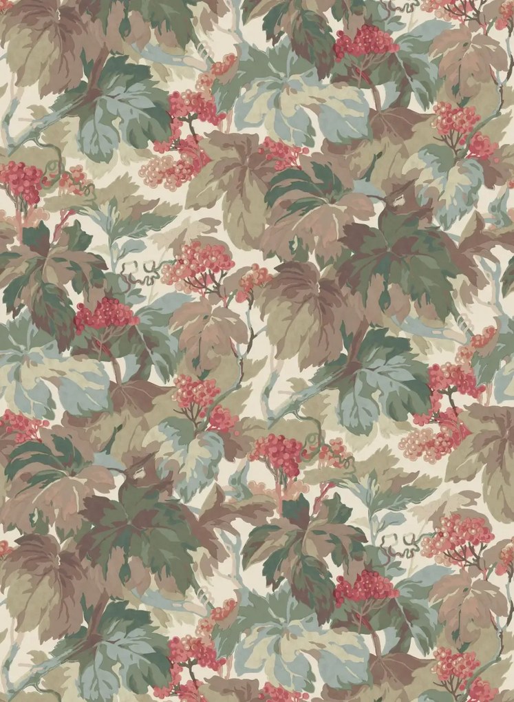 Mulberry Home Carta da parati Country Walk - Teal/Rose