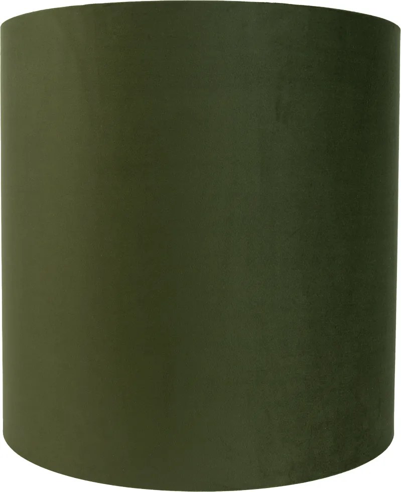 Paralume in velluto verde 40/40/40 con interno dorato