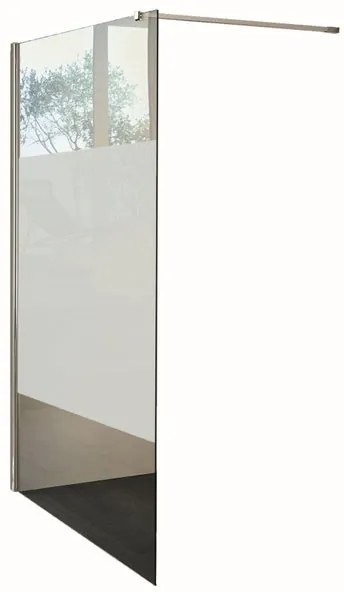 Box doccia walk-in Wens, vetro serigrafato 6 mm, H 200 cm, profilo cromo
