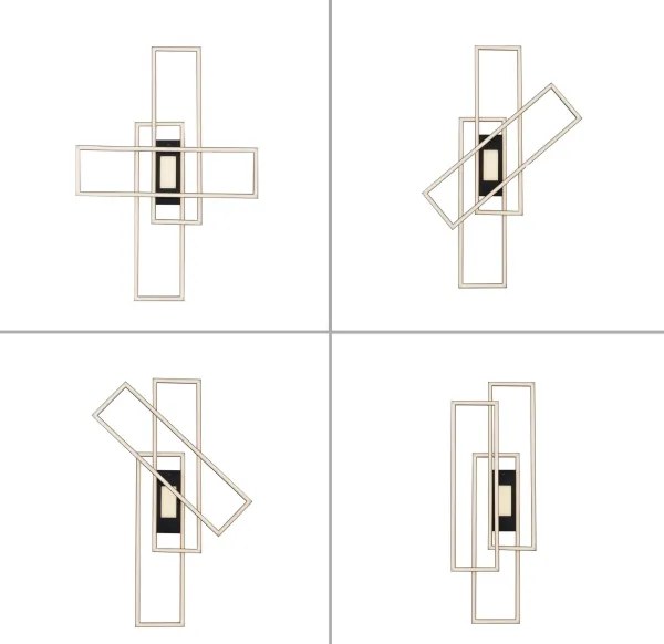 Leuchten Direkt 14693-18 - Plafoniera LED dimmerabile ASMIN LED/48W/230V