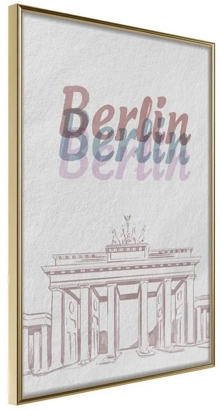 Poster  Pastel Berlin  Cornice Quadri Cornice d'oro, Larghezza x Altezza Home decor 30x45