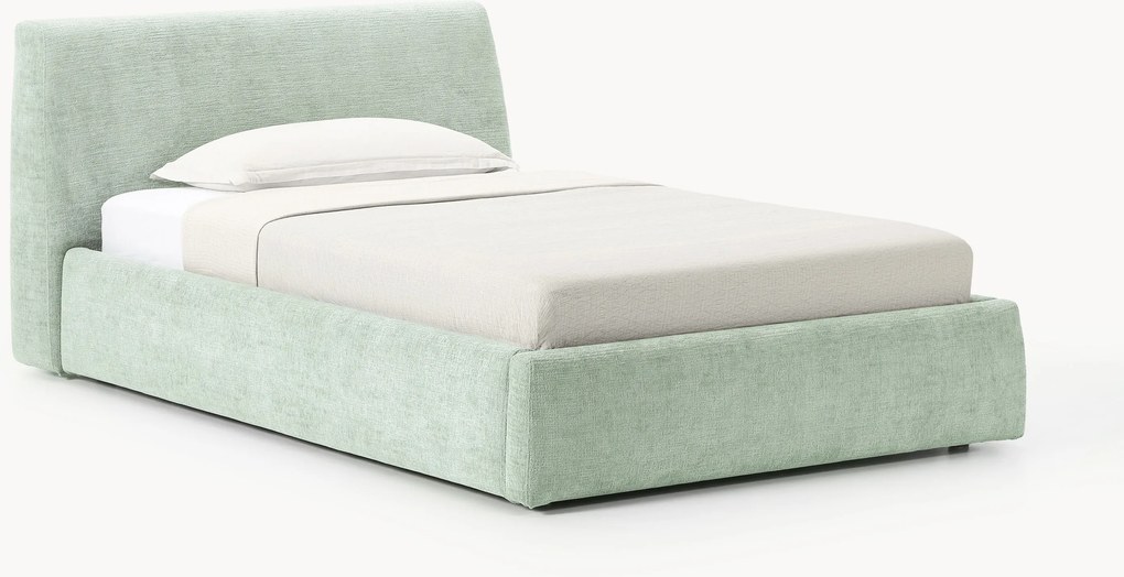 Letto imbottito singolo con contenitore Cloud
