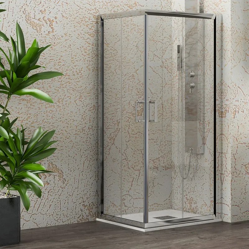 Box doccia angolo 80x80 scorrevole altezza 190 Kamalu-1000 - KAMALU