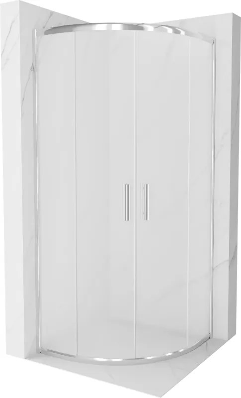 Mexen Rio cabina doccia semicircolare 70 x 70 cm, brina, cromo - 863-070-070-01-30