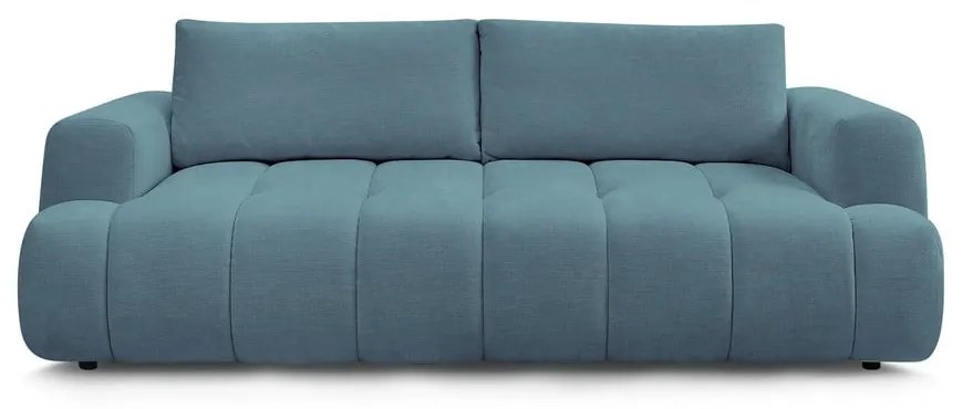 Divano blu allungabile e con contenitore rivestito in ciniglia 251 cm Fuji – Bobochic Paris