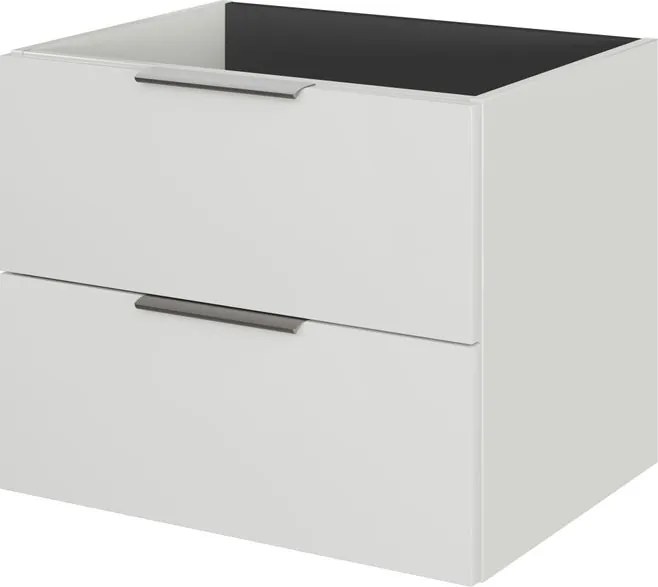 Mobile da bagno sospeso sotto lavabo L 59 x H 48 x P 45 cm bianco lucido, 2 cassetti PELIPAL Madeo