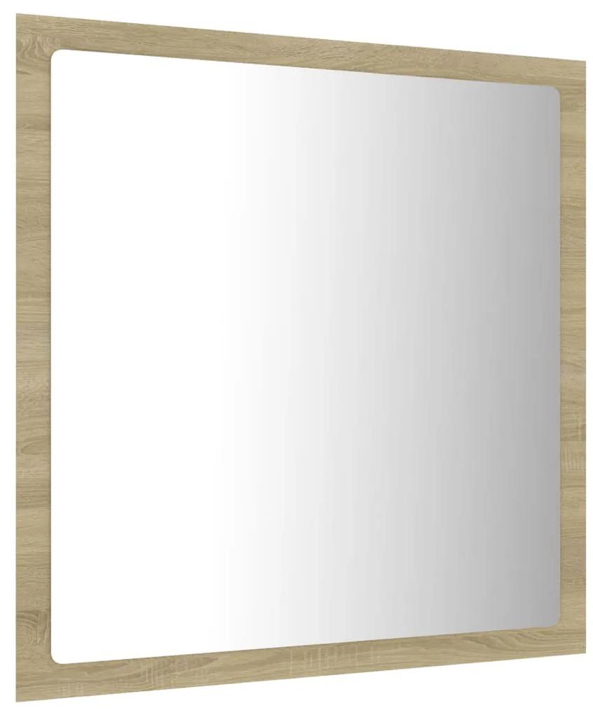 Specchio da Bagno LED Rovere Sonoma 40x8,5x37 cm in Acrilico