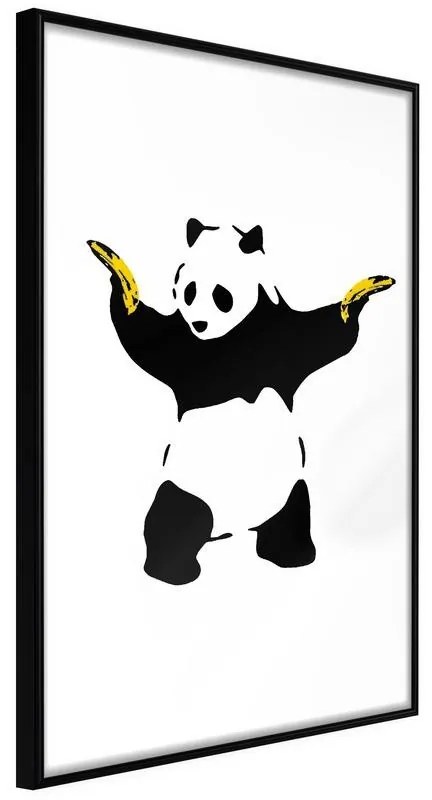 Poster Banksy: Panda With Guns  Cornice Quadri Cornice nera, Larghezza x Altezza Home decor 30x45