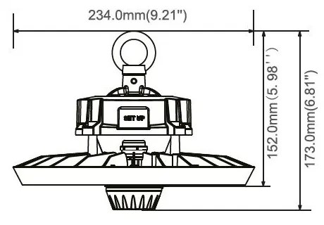 Campana LED Potenza Regolabile 55/75/100W CCT, 215 lm/W, IP65 - LIFUD Colore Bianco Variabile CCT