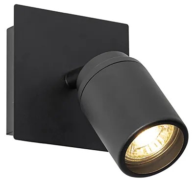 Faretto da bagno moderno nero quadrato IP44 - Ducha