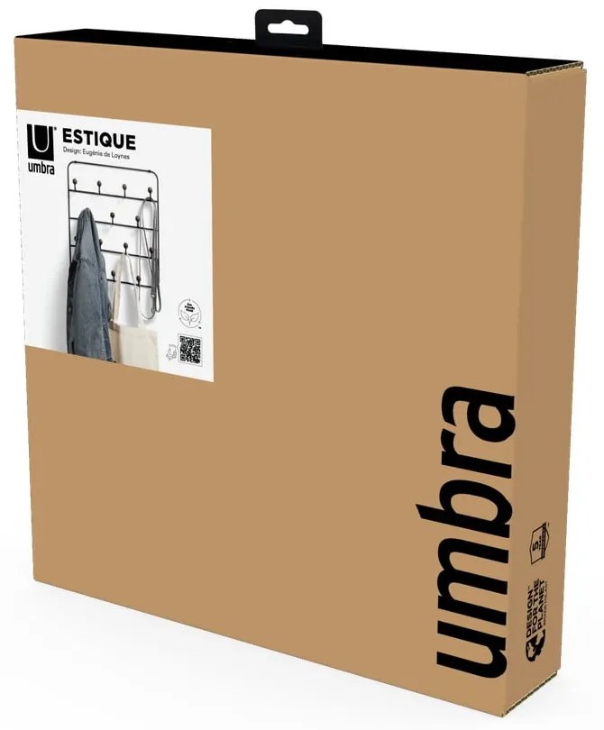 Appendiabiti in metallo nero naturale 36 cm Estique - Umbra