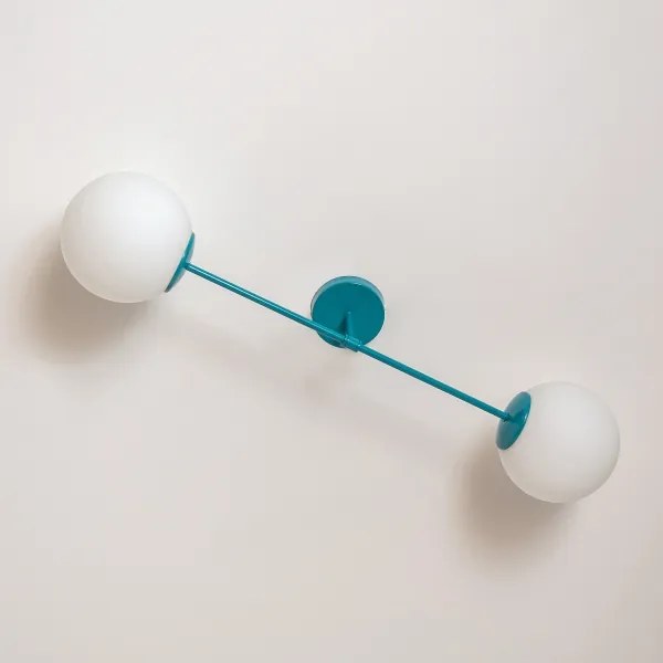 Plafoniera MOON 2xE27/15W/230V turchese