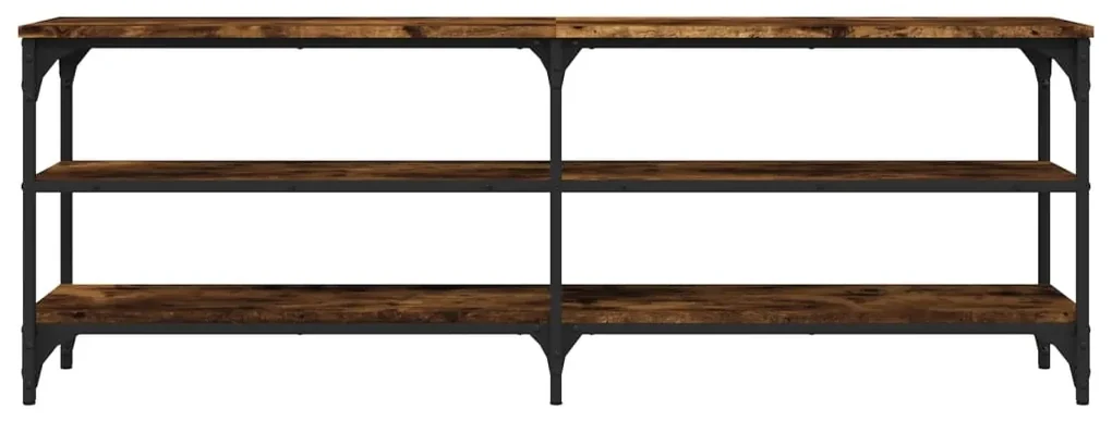 Mobile tv rovere fumo 140x30x50 cm in legno multistrato