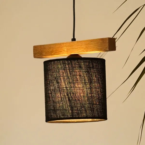 Brilagi - Lampadario a sospensione con filo FOREST 1xE27/15W/230V pino/nero