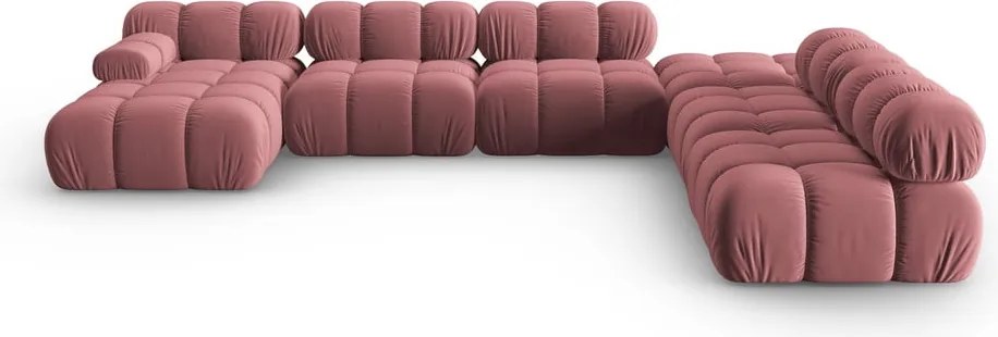 Divano in velluto rosa 379 cm Bellis - Micadoni Home