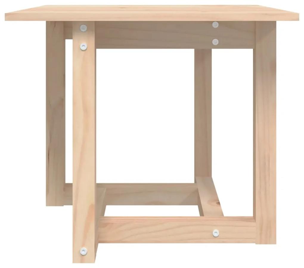 Tavolino da salotto 50x50x45 cm legno massello di pino