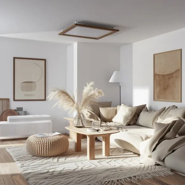 Brilagi - Plafoniera LED SLIMFRAME WOOD LED/58W/230V 64x64 cm marrone