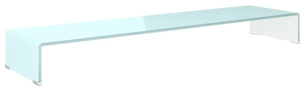 Supporto tv / rialzo monitor in vetro verde 120x30x13 cm