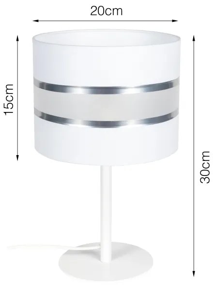Lampada da tavolo CORAL 1xE27/60W/230V bianco