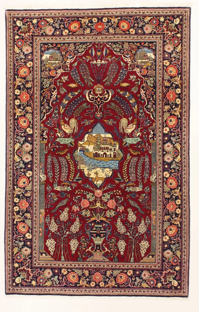 Kashan Tappeto persiano 220 x 140 (Iran) Annodato A Mano