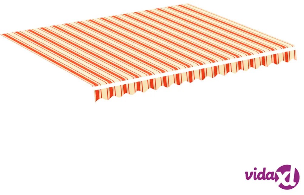 vidaXL Tessuto di Ricambio per Tenda da Sole Giallo e Arancio 3x2,5 m