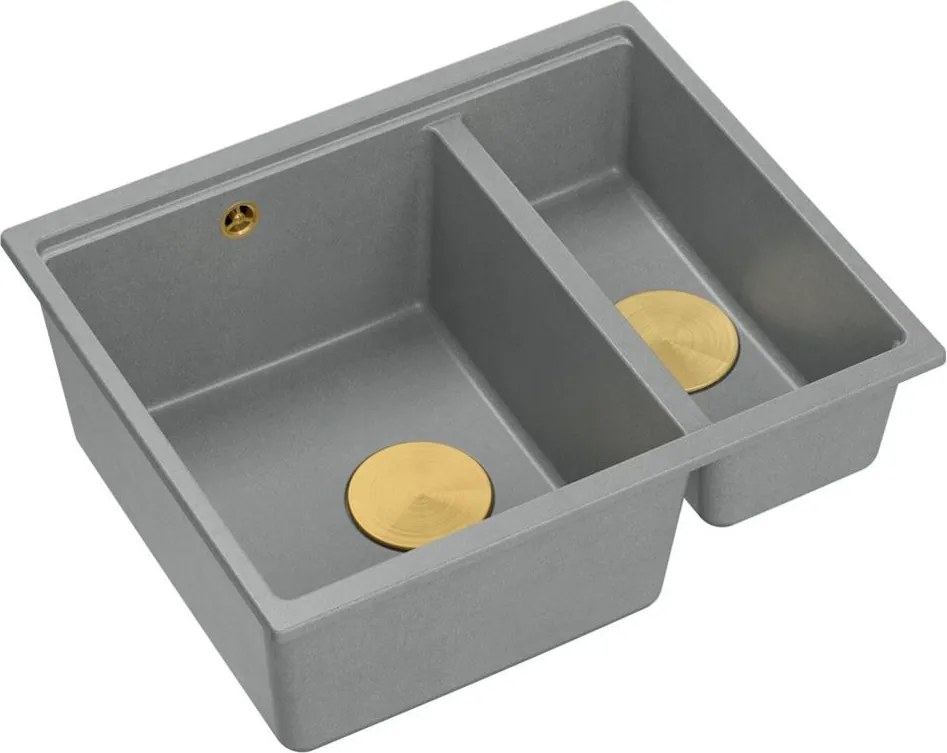 Lavello in granito Logan 150 Grey Metallic