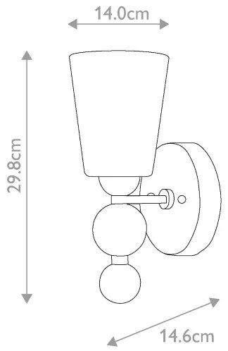 Hinkley HK-ZELDA1-PN - Applique ZELDA 1xE27/60W/230V, finitura in cromo lucido