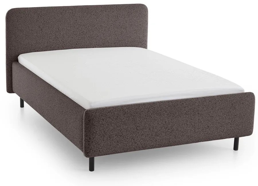 Letto matrimoniale imbottito color antracite con contenitore con rete inclusa 180x200 cm Primo – Meise Möbel
