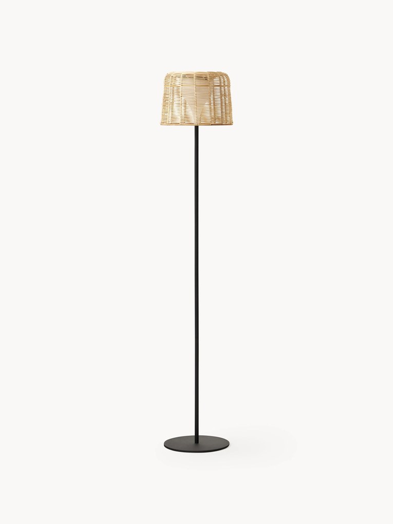 Lampada solare a LED da interno-esterno con paralume in rattan Kyra